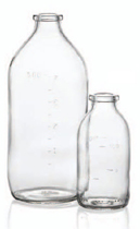 250 ml infuusflacon, helder, type 1 geblazen glas